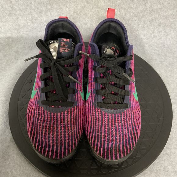 Nike Air Vapormax Flyknit Youth Size 4.5 Running Shoe BQ5238-402 Blue Pink Teal - Picture 4 of 6